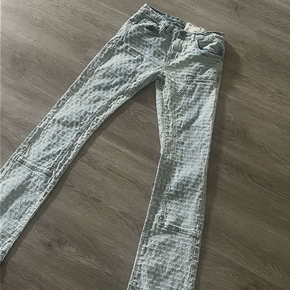 1822 Denim Men's Patterned Light Gray Jeans